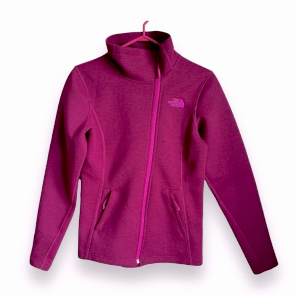 THE NORTH FACE Women’s Magenta Full Zip Stretch Outdoor Gorpcore Jacket Sz XS